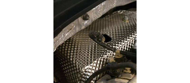 EMBOSSED ALUMINIUM Exhaust Heat Shield Multi Layer Quality by Car Builders EMBOSSED ALUMINIUM Exhaust Heat Shield Multi Layer Quality by Car Builders